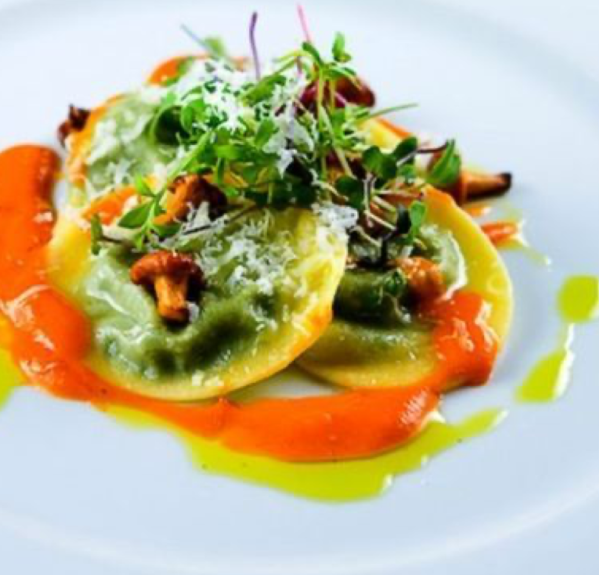 Entree Herb Ravioli with Chanterelles